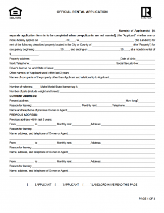 Free Rental Application Template | PDF | WORD | RTF