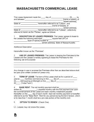 Free Massachusetts Lease Agreement Templates (6) | PDF | WORD | RTF