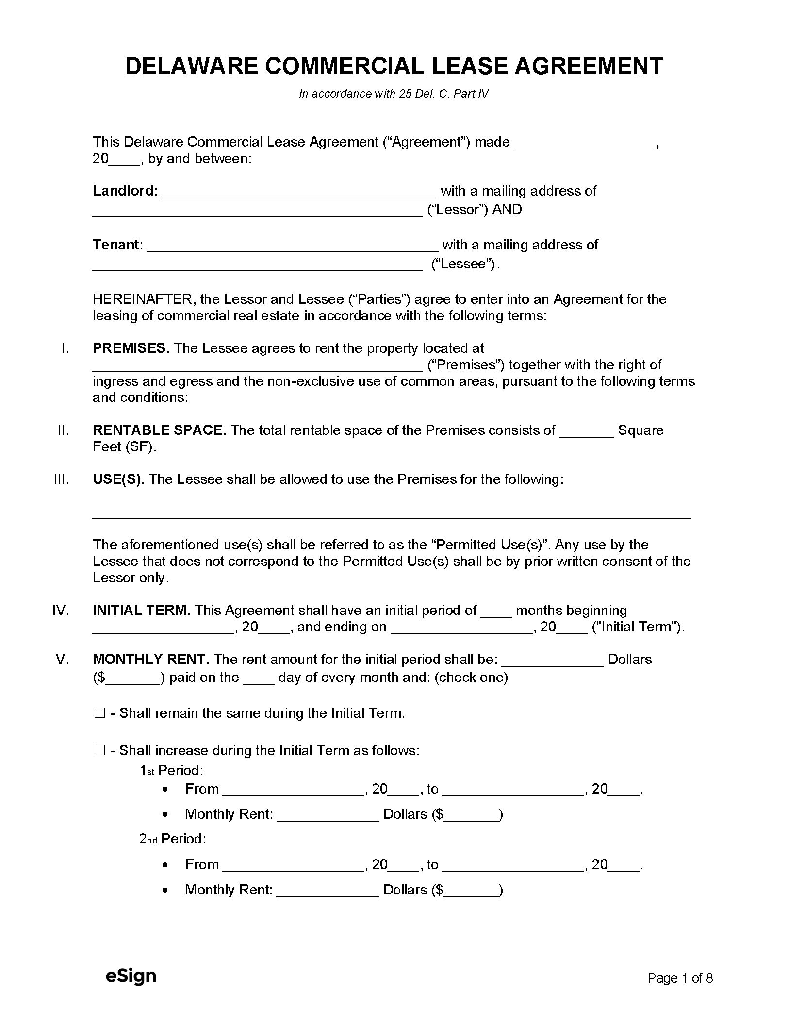 Image 12 for Delaware Lease Agreement Template