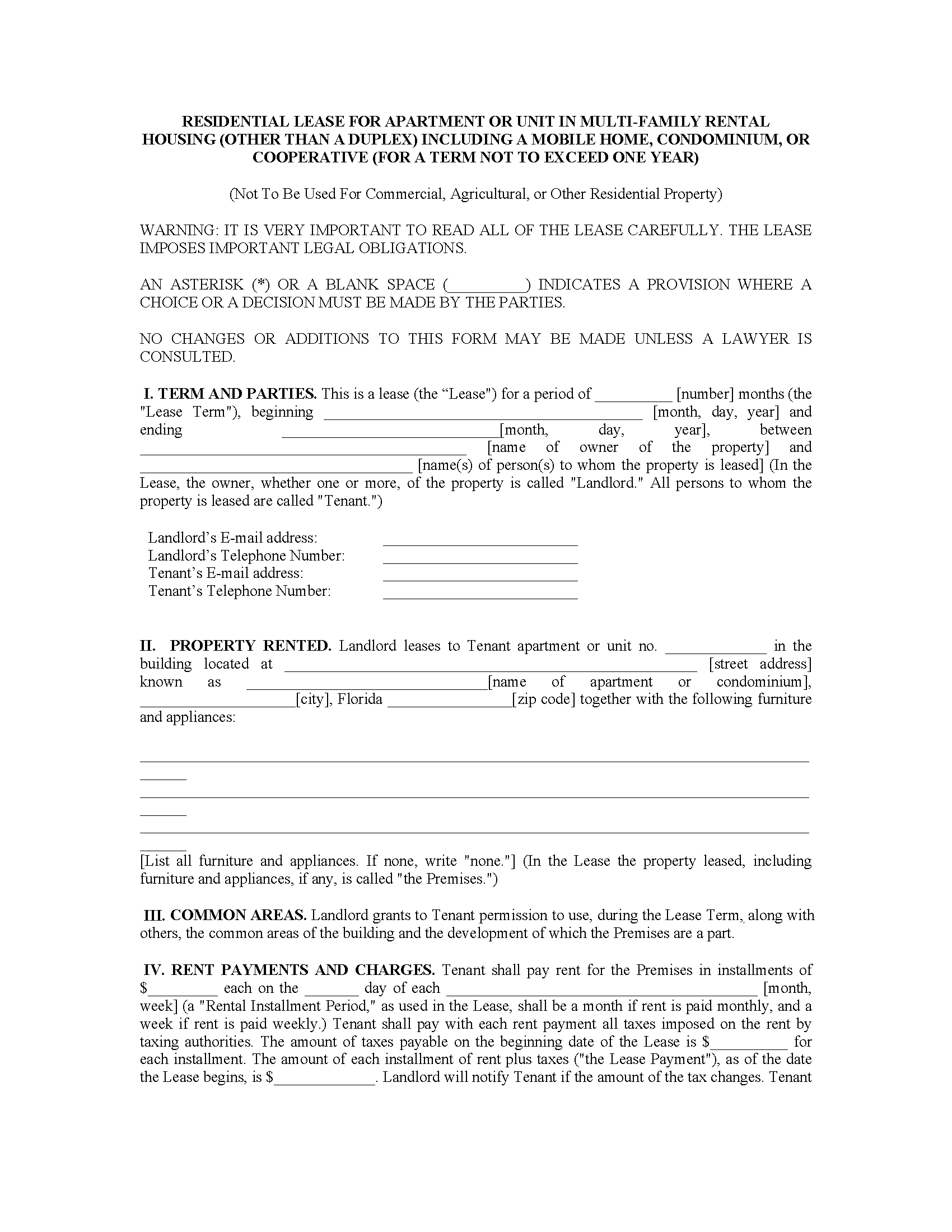 Esign Lease Agreement