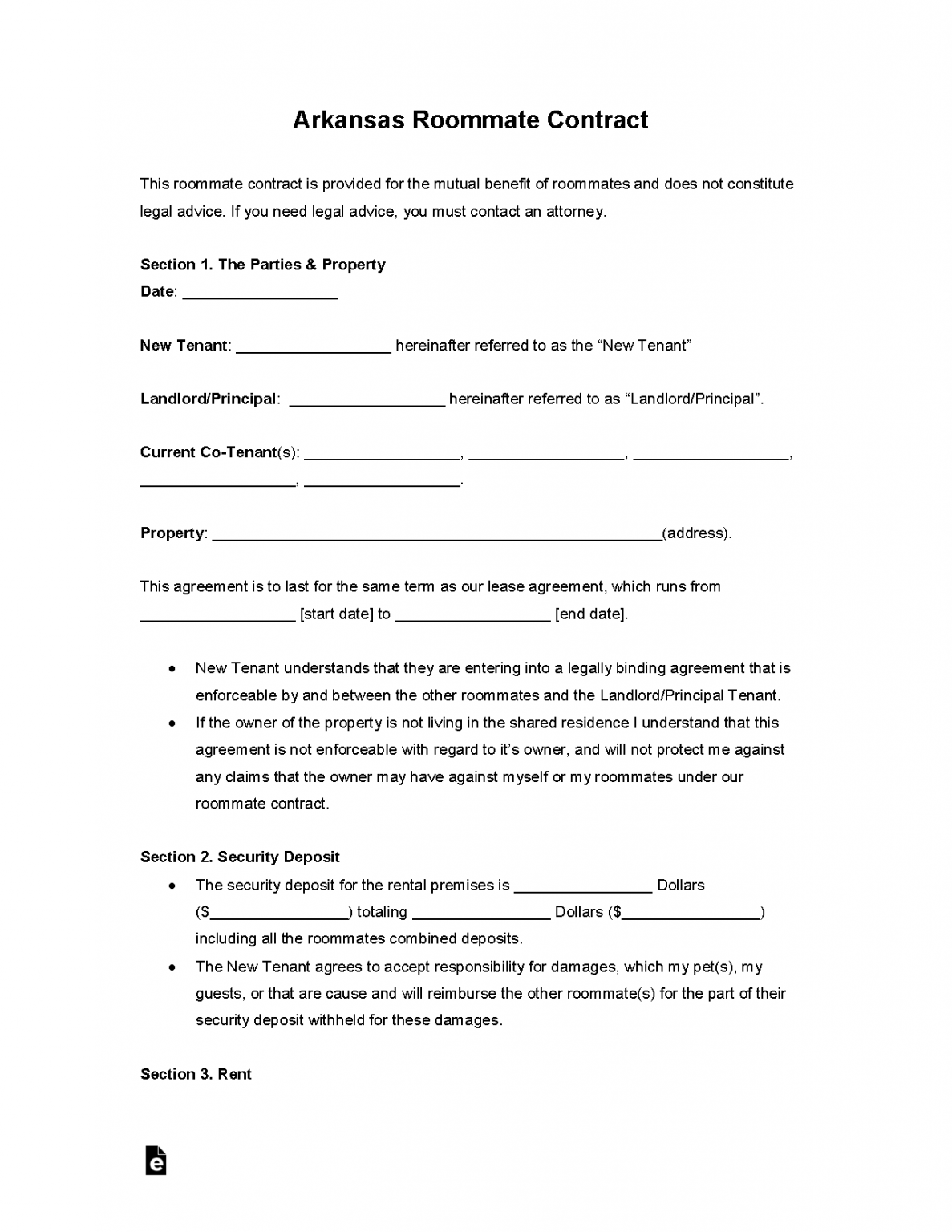 Free Arkansas Lease Agreement Templates (6) | PDF | WORD | RTF