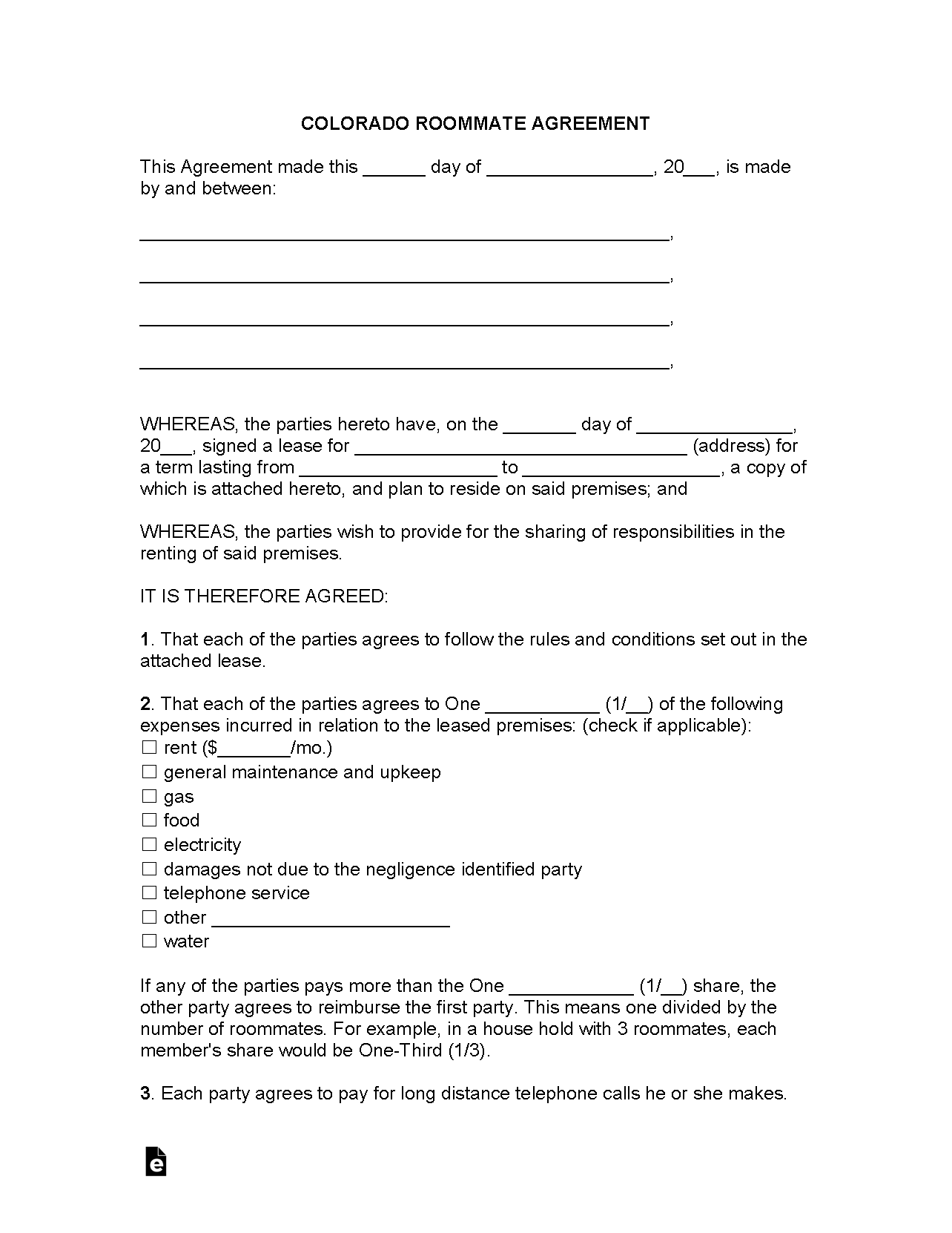 Free Colorado Lease Agreement Templates (6) | PDF | WORD | RTF