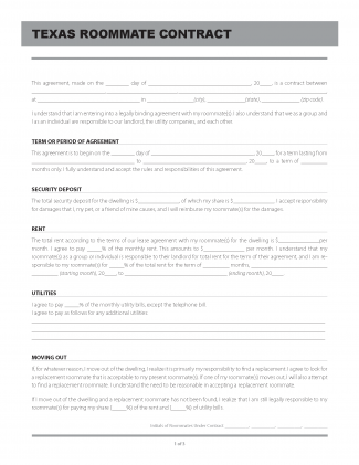 Free Texas Lease Agreement Templates (6) | PDF | WORD | RTF