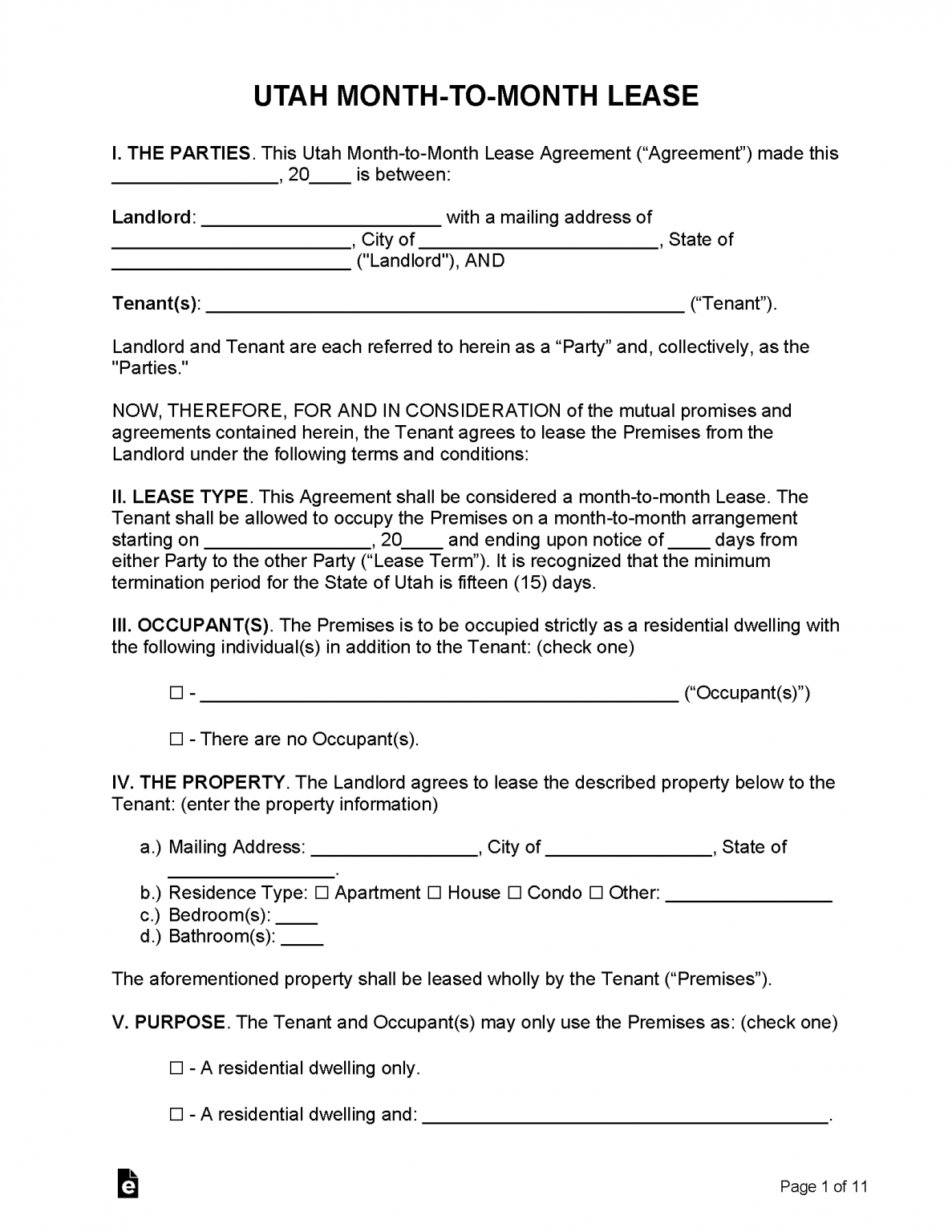 free utah lease agreement templates leaseagreementscom