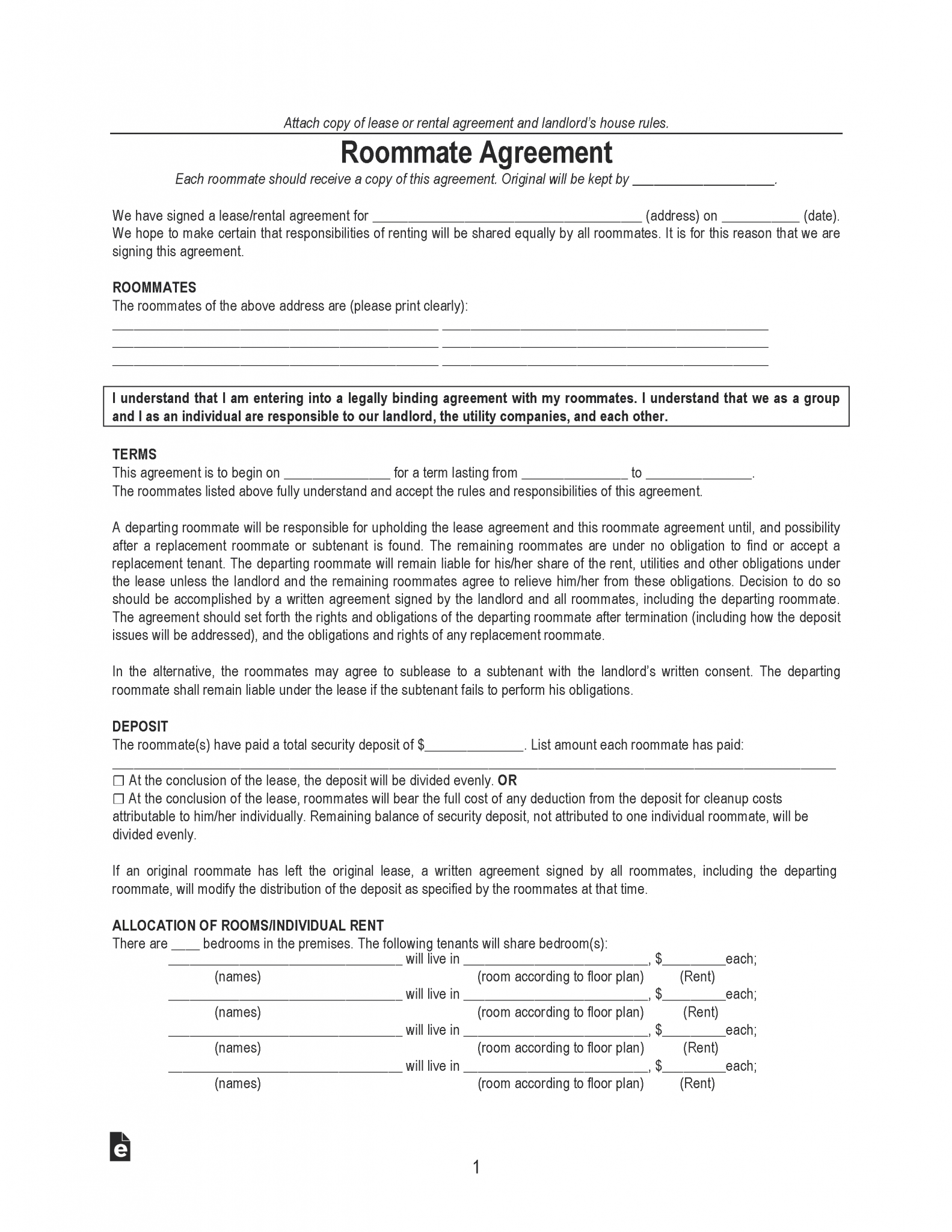 Free Virginia Lease Agreement Templates (6) PDF WORD RTF