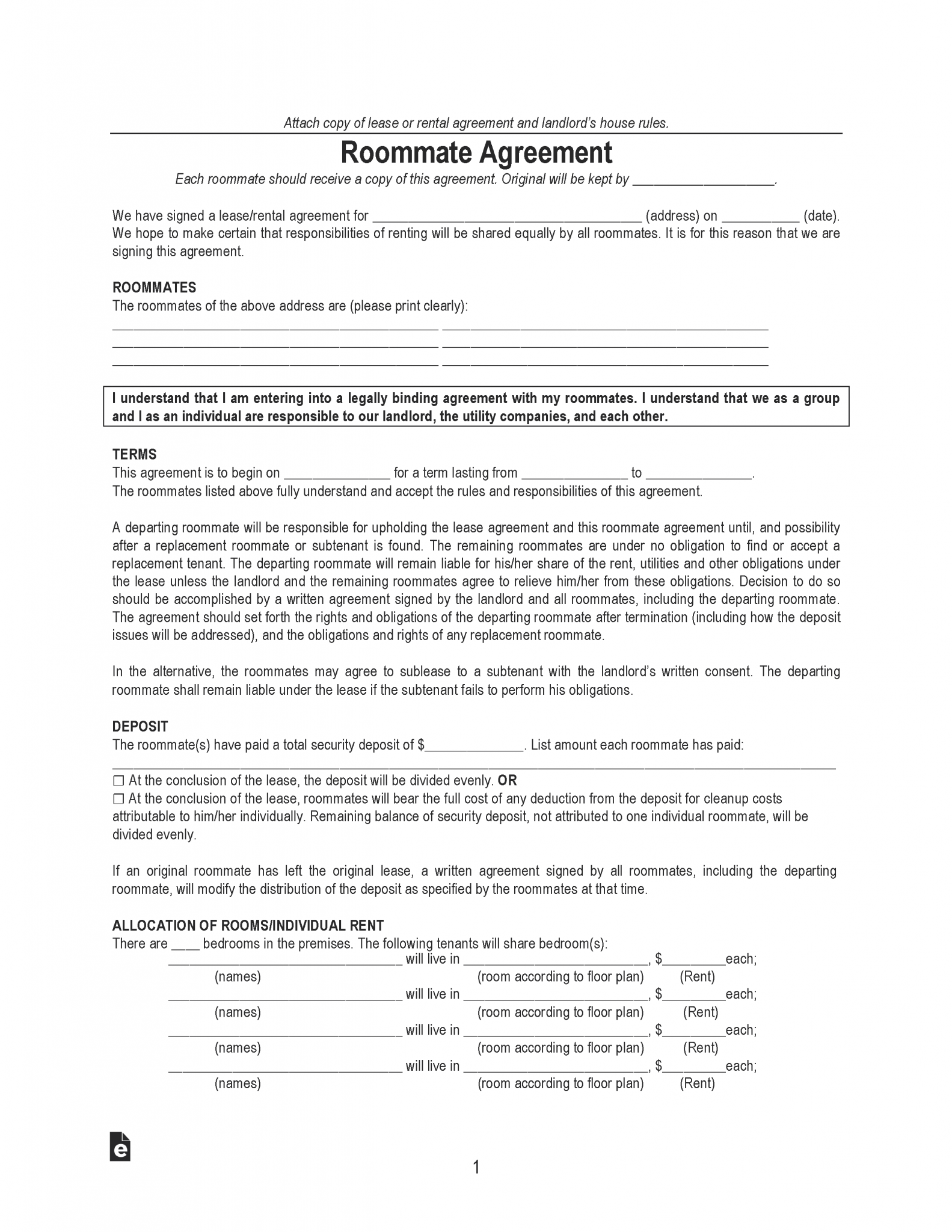 Virginia Lease Agreement Templates 6 