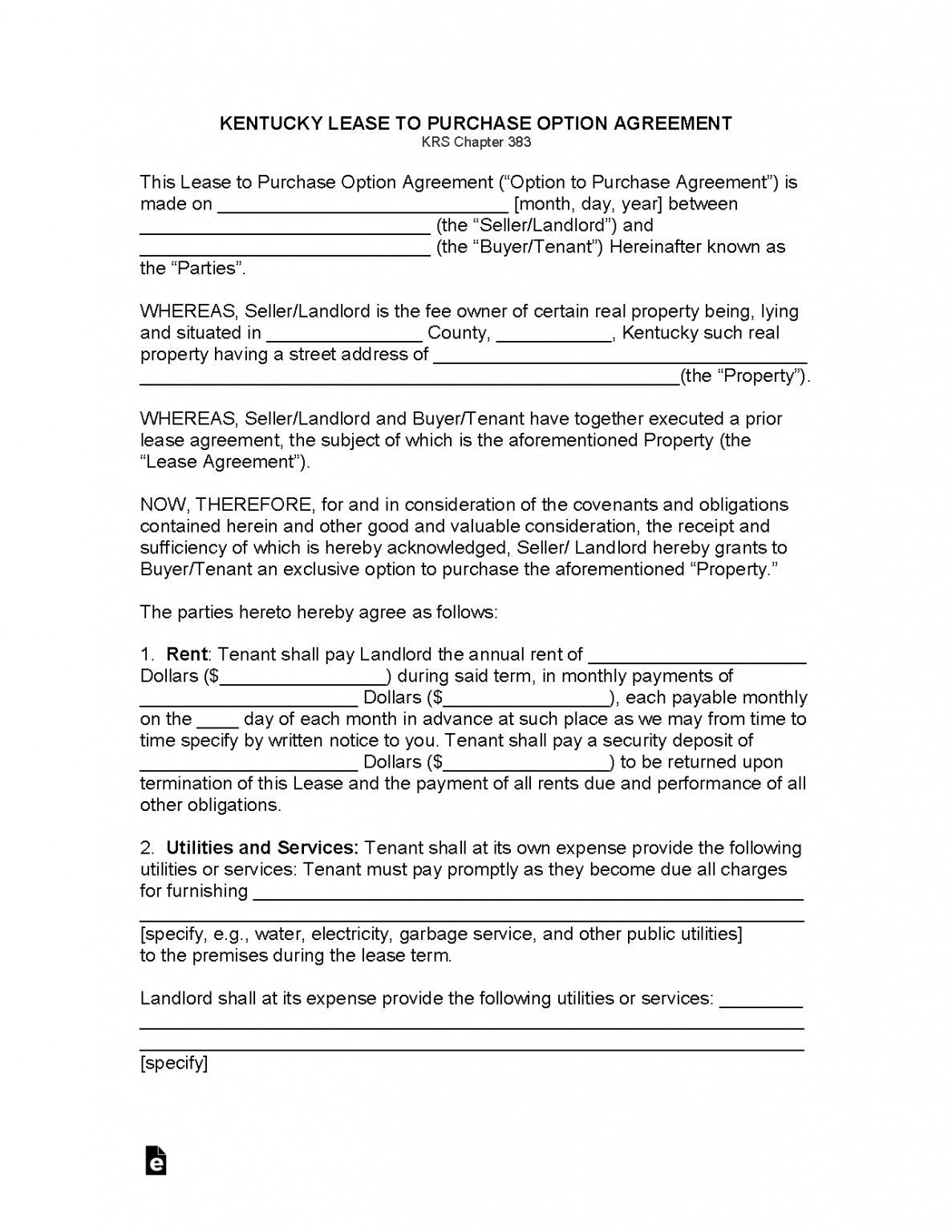 Free Kentucky Lease Agreement Templates (6) | PDF | WORD | RTF