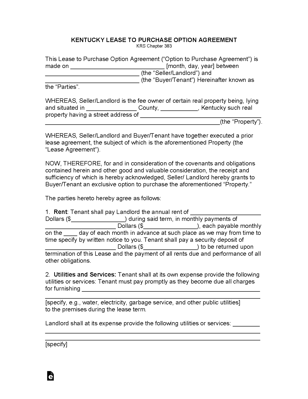 Free Kentucky Lease Agreement Templates (6) 