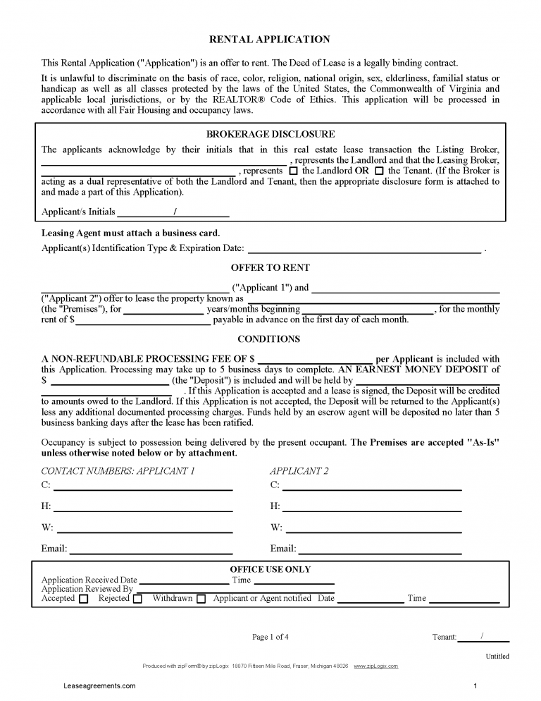 Free Missouri Rental Application Form | PDF